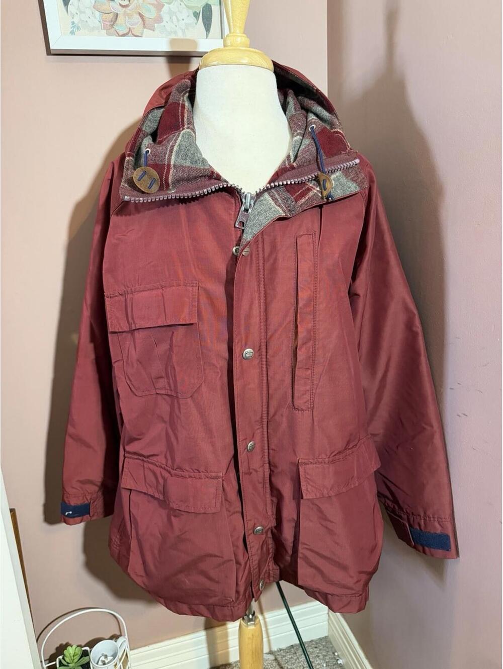 80s Woolrich Woman Full Zip Jacket Womens Size Large Plaid Lined Vintage USA